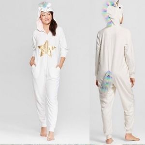 Xhilaration Plush Unicorn Pajamas or Halloween Costume Unicorn Suit with pockets